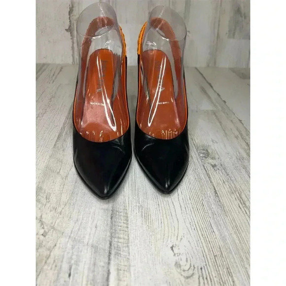Prada Women's Strappy Stiletto Heels Black Leather Size 7.5 Formal - Picture 2 of 10